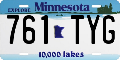 MN license plate 761TYG