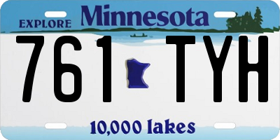 MN license plate 761TYH