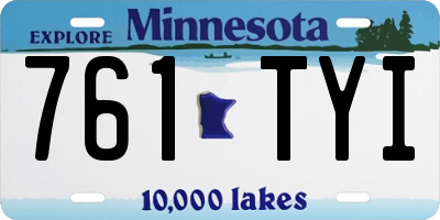 MN license plate 761TYI