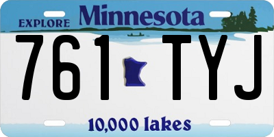 MN license plate 761TYJ