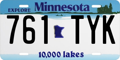 MN license plate 761TYK