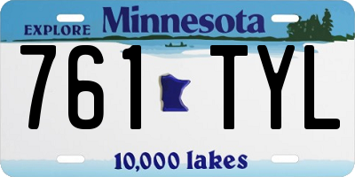 MN license plate 761TYL