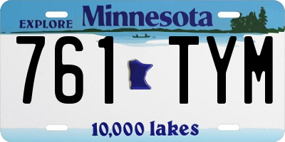 MN license plate 761TYM