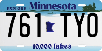 MN license plate 761TYO