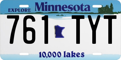 MN license plate 761TYT
