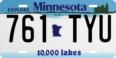 MN license plate 761TYU