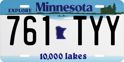 MN license plate 761TYY