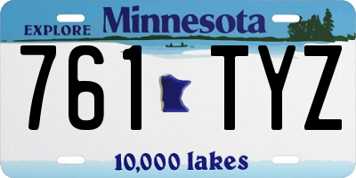 MN license plate 761TYZ