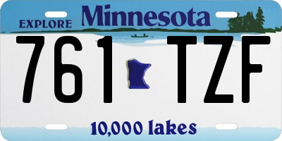 MN license plate 761TZF