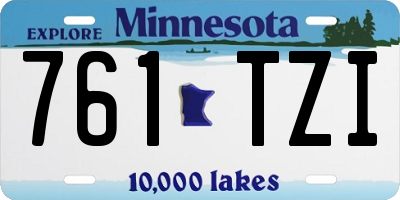 MN license plate 761TZI