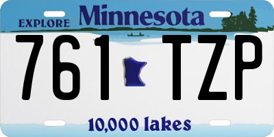 MN license plate 761TZP