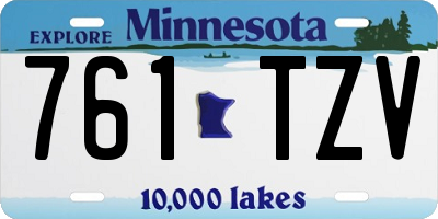 MN license plate 761TZV