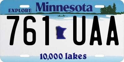 MN license plate 761UAA