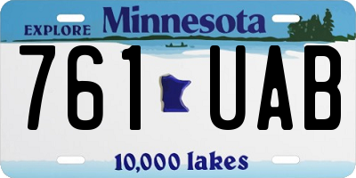 MN license plate 761UAB