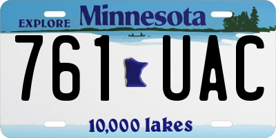 MN license plate 761UAC