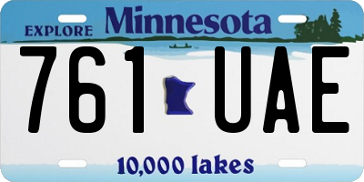 MN license plate 761UAE