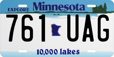 MN license plate 761UAG