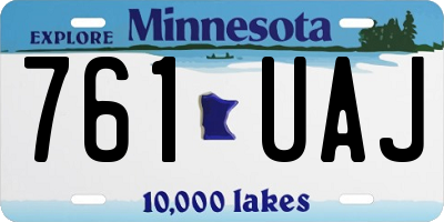 MN license plate 761UAJ