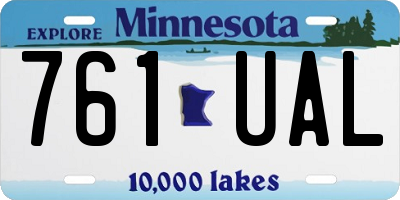 MN license plate 761UAL