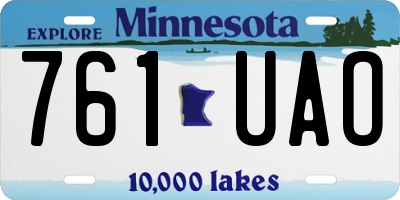 MN license plate 761UAO