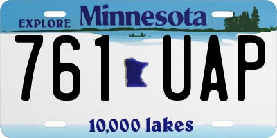 MN license plate 761UAP