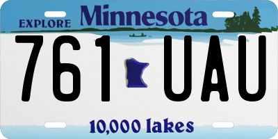 MN license plate 761UAU