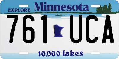 MN license plate 761UCA