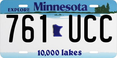 MN license plate 761UCC