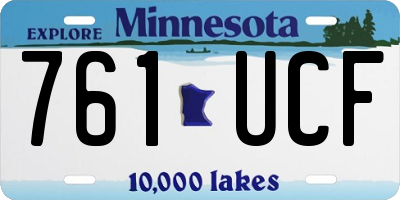MN license plate 761UCF