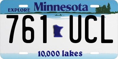 MN license plate 761UCL
