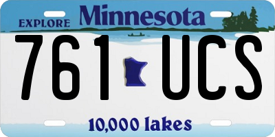 MN license plate 761UCS