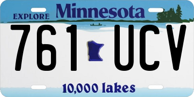 MN license plate 761UCV
