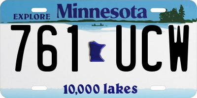 MN license plate 761UCW