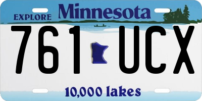 MN license plate 761UCX