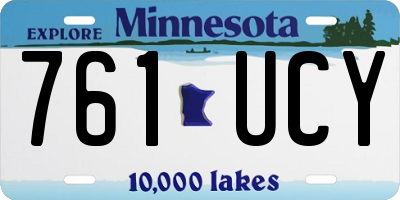 MN license plate 761UCY
