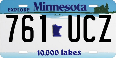 MN license plate 761UCZ