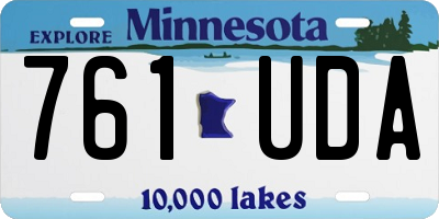 MN license plate 761UDA