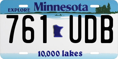MN license plate 761UDB