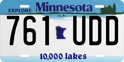 MN license plate 761UDD