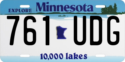 MN license plate 761UDG