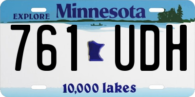 MN license plate 761UDH