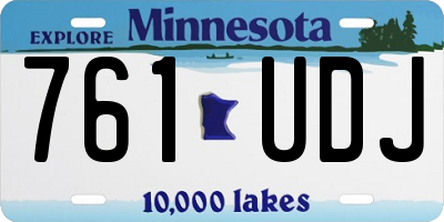 MN license plate 761UDJ