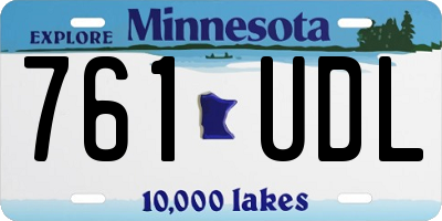 MN license plate 761UDL