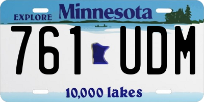 MN license plate 761UDM