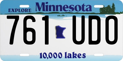 MN license plate 761UDO