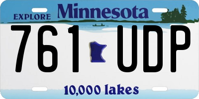 MN license plate 761UDP