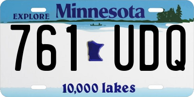 MN license plate 761UDQ