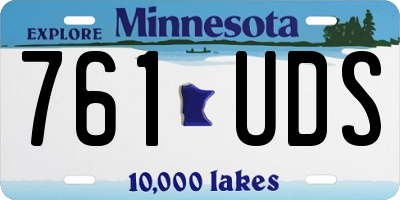 MN license plate 761UDS