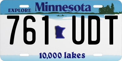 MN license plate 761UDT