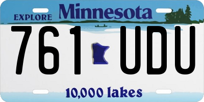 MN license plate 761UDU